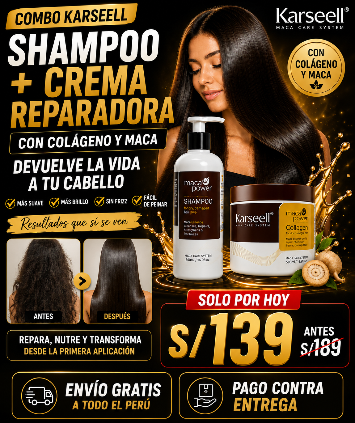 KIT KARSELL (SHAMPOO + CREMA REPARADORA)